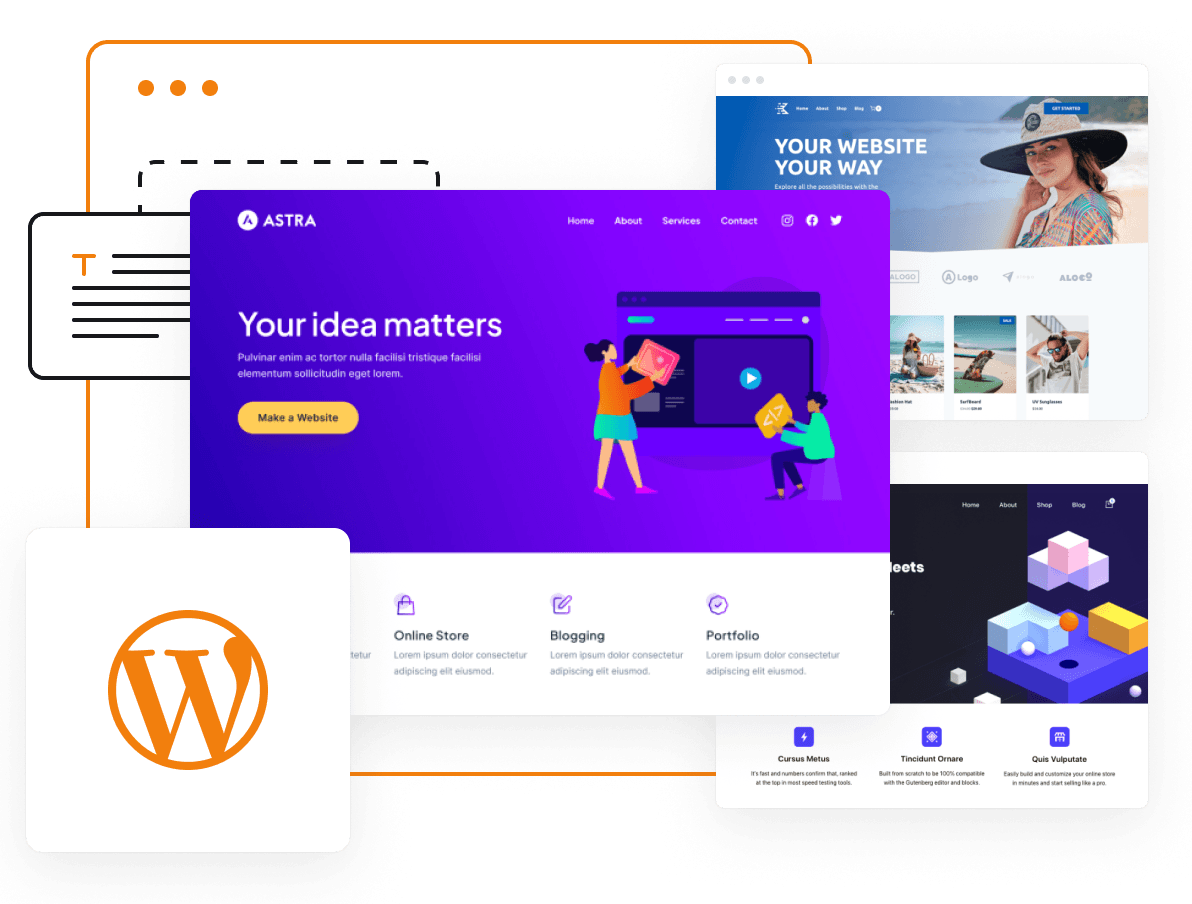 Build your website with our optimized WordPress hosting